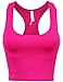 BEKDO Womens Basic Seamless Cropped Racerback Sports Tank Top-ONE Size-R_Magenta