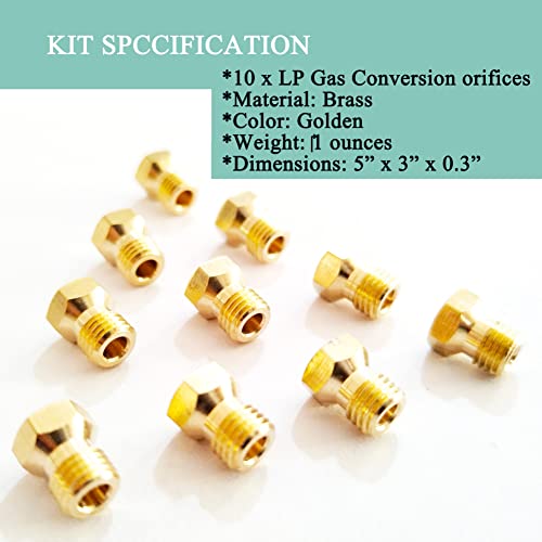MEANHDAG Grill LP Gas Conversion Kit for er, Brass Jet Nozzle for