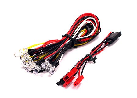 Integy Hobby RC Model C23477WHITE LED Light Set System for 1/10 Touring Car (6V) 4 White, 4 Red & 2 Orange LEDs