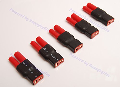 Lot(5) 4mm Bullet to Female T-Plug Adapter No Wires for RC Turnigy HXT Zippy