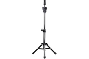 AliLeader 25 Inch Wig Head Stand Adjustable Mannequin Head Stand Wig Stand Tripod with Head Adjustable Wig Tripod Stand for Training Heads and Canvas Block Head