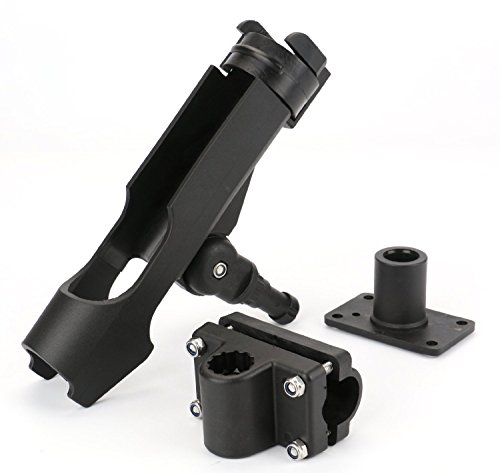 Bekith-2-Pack-Adjustable-Powerlock-Rod-Holder-with-Combo-Mount-Black-Finish