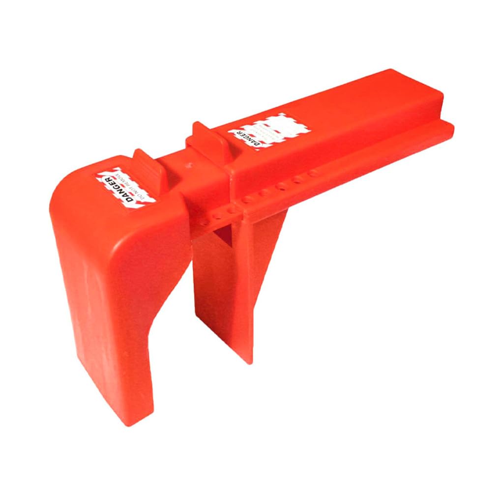 Extra-Large Lockout Ball Valve - Fits 50mm to 203mm Pipe Diameters - Heavy-Duty Red Ball Valve Lockout Device for Industrial Safety - Durable LOTO Equipment for Maintenance & Isolation