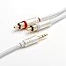BlueRigger 3.5mm to RCA Audio Cable (15FT, RCA Male to Aux Audio, Braided, 1/8 to RCA Y Splitter, Headphone Jack Adapter, Metal Shell) - for Phones, Amplifiers, Tablets, Home Theater, Speakers, HDTV