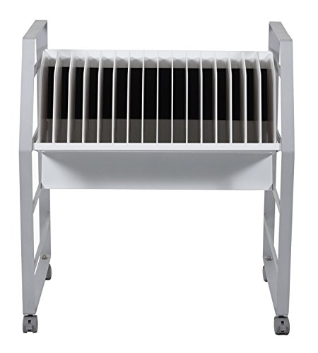 Offex School Office 16 Device Mobile Open Charging and Storage Cart for Tablets, Chromebooks - Thumbnail 2
