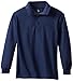 U.S. Polo Association School Uniform Big Boys' Long Sleeve Pique Polo Shirt