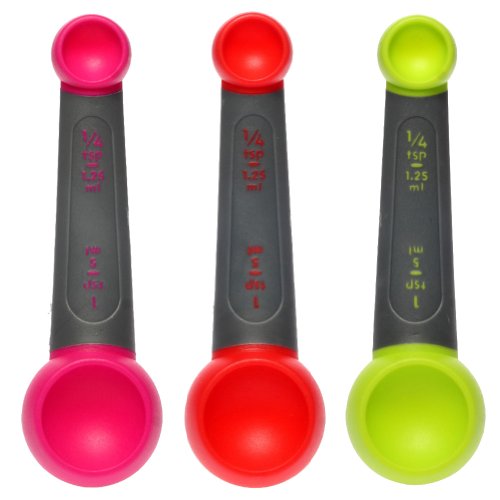 Zeal Lime Green 4 in 1 Double Sided Teaspoon Tablespoon Kitchen