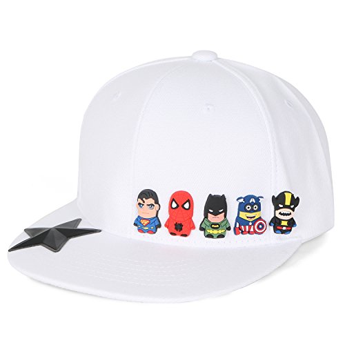 superhero flat bill hats