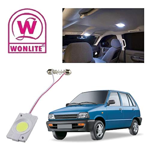 Wonlite Car Interior Panel COB Roof Light Festoon Car Interior LED Dome Reading Lamp 12v 2.4W LED Light for Maruti 800 (Blue)