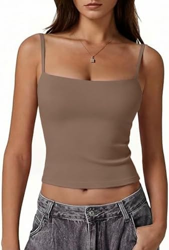 Canotta Donna Scollo Quadrato Spalline Regolabili Slim Fit