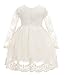 Bow Dream Flower Girl Dress Vintage Lace Cream Ivory 8