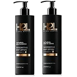 H2L Premium Natural Hydrating Body Lotion - With Shea Butter & Baobab, Jojoba, Argan Oil. Formulated to Nourish & Hydrate Skin. For Men By Hill Harper (2 Bottles)