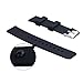 RANDONQuick Release Silicone Watch Bands Soft Rubber Watch Strap for Smart Watch,Pack of 2 (Black/Smoke Gray, 18)