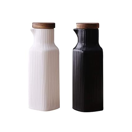 Buy Danmu 2pcs A Set Black And White Ceramic Oil And Vinegar Soy