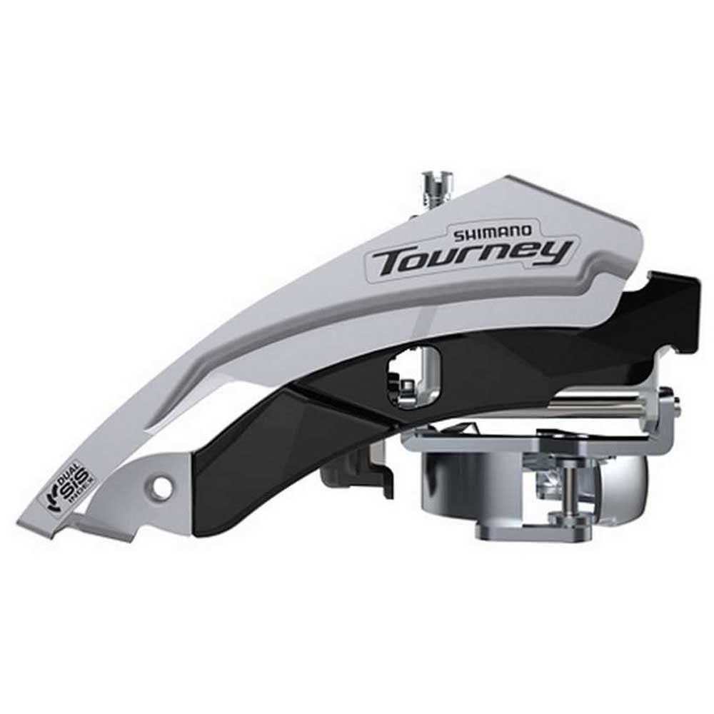 FD-TY601 Tourney front mech, triple, top swing, dual pull, 63-66, for 48T, Black
