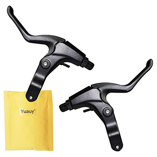 Yuauy Black Bike Bicycle Brake Handle Brake Lever Aluminum Alloy 2.2cm(0.87 inch) Diameter Universal 1 Pair for MTB BMX Mountain Road Folding Bike - Thumbnail 4