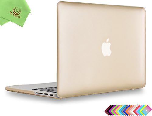 UESWILL Luxury Gold Hard Case Shell for (Late 2012 to Early 2015 Version) MacBook Pro 13 Inch with Retina Display (No CD-ROM, No Touch Bar), Model A1502 / A1425, Gold