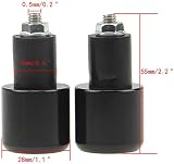 Caliwill 7/8 Inch 22mm Motorcycle Handlebar End Plugs Silver 2 Pcs Anti view 2