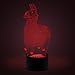 3D Illusion Lamp Alpaca Led Night Light, USB Powered 7 Colours Flashing Touch Switch Bedroom Decoration Lighting for Kids Christmas Gift
