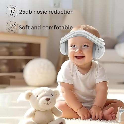 AREXA Noise Cancelling Headphones for Newborns, Infants & Toddlers (0-36 Months) - Hearing Protection for Sleeping, Travel, Concerts, Fireworks & Loud Noise Environments