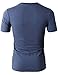 H2H Mens Casual Slim Fit Short Sleeve Melange Color Crew-Neck T-Shirts DARKBLUE US M/Asia L (KMTTS0380)