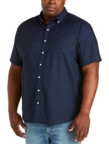 Amazon-Essentials-Mens-Short-Sleeve-Pocket-Oxford-Shirt-fit-by-DXL