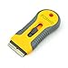 FOSHIO Retractable Yellow Plastic Razor Blade Scraper Tool with 10pcs Extra Carbon Steel Razor Blades for Glass Gasket Label Sticker Remover Tool,Grease Paint Window Razor Scraper