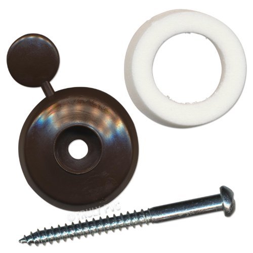 10 x Brown 10mm Thick Polycarbonate sheet fixing buttons to fix or