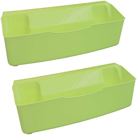 Plastic Basket Wastebaskets Multifuctional Hanging Trash Can Waste Bins Deskside Recycling Garbage Bowls Can Containers (Pack of 2) (Green)