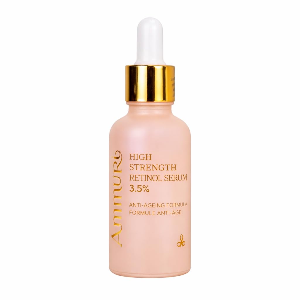 Ammuri Retinol 3.5% Serum | High Strength Retinol for Face with Vitamin C, Aloe Vera and Hyaluronic Acid | Anti Aging for Wrinkle, Acne Marks and Fine Lines