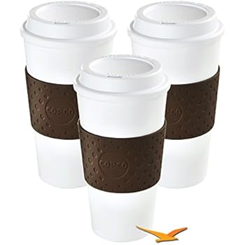 Copco Eco-First Acadia Reusable To Go Mug BPA-Free, Brown - 3-Pack