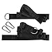 SONGMICS Set of 2 Hammock Tree Straps with Carabiners Wide Heavy-duty Easy Suspension Black UGDC205