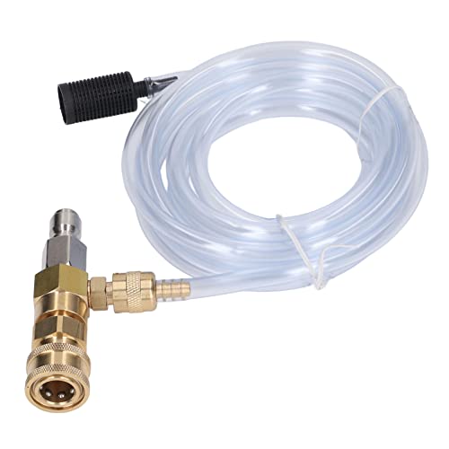 Pressure Washer Chemical Injector Kit, Adjustable Downstream Injector with 9.8ft Tube, 3/8 Inch Quick Connect, for High Pressure Washer Adjustable Soap Dispenser 5000PSI