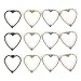 OBSEDE Heart Frame Pendants Bezel Charms Open Back Bezel Hollow Mold Pressed Flower for Resin Earring Necklace 20pcs