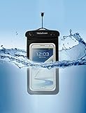 Paladineer Waterproof Cell Phone Carrying Cases with IPX8 Certificate Universal Waterproof Pouch with Touch Responsive Front and Back Transparent Screen Protector Windows for Apple iPhone 6 Plus/6/5S/5C/5/4S Samsung Galaxy S5/S4 Note2/3/4 HTC Desire Sony Z2/Z3 WB04 Black