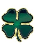 PinMart Green Four Leaf Clover St. Patricks Day Lapel Pin
