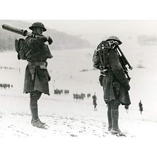 War WWI USA Marine Corps Machine Gun Crew 1917 Photo Art Print Canvas Premium Wall Decor Poster Mural