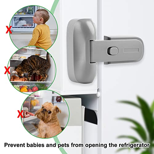 Freezer Door Lock for Kids - Refrigerator Fridge Door Lock，Child Proof Fridge Freezer Door Lock Apply to Max 1\