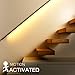 Haian Support LED Closet Light Battery Powered Rechargeable,Motion Sensor Night Light Strip Stick Anywhere for Closet,Doorway,Stairway,Hallway,Under Counter,39inch 2.4W,2700K Warm White