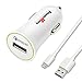 Quick Car Charger QC3.0 PowerMore USB 1 Port Fast Charge [QC2.0 Compatible] for Galaxy S6 S7, Note 4 5, LG G3 G4, HTC M8 M9 (Micro-B)