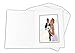 Golden State Art, Pack of 100, 4x6 Photo Folders, Cardboard Picture Frame, Paper Frame Cards, Greetings/Invitation Special Events: Graduation, Christmas, Wedding (White with Black Lining)