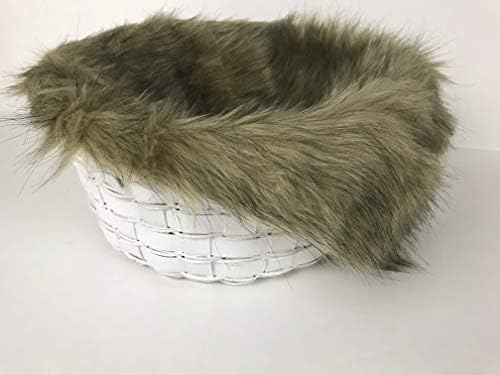 Bianna Luxury Faux Fur Fabric Piece/DIY Craft Project/Photo Prop Backdrop/Basket Filler/Fursuit/Trim - All Pieces Measured in INCHES (Golden Brown, 20x20 inches)