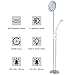 Finether 18W LED Floor Lamps Adjustable Table Lamp Dimmable Torchiere Lamp with 3W 360-degree Task Lamp Reading Light, Silver