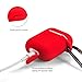 Airpods Case Airpod Accessories Case Airpods Protective Silicone Case for Apple Airpod Charging Case with Anti-lost Strap and Carabiner, Premium Quality Water-proof Shock-proof Case for Apple AirPods