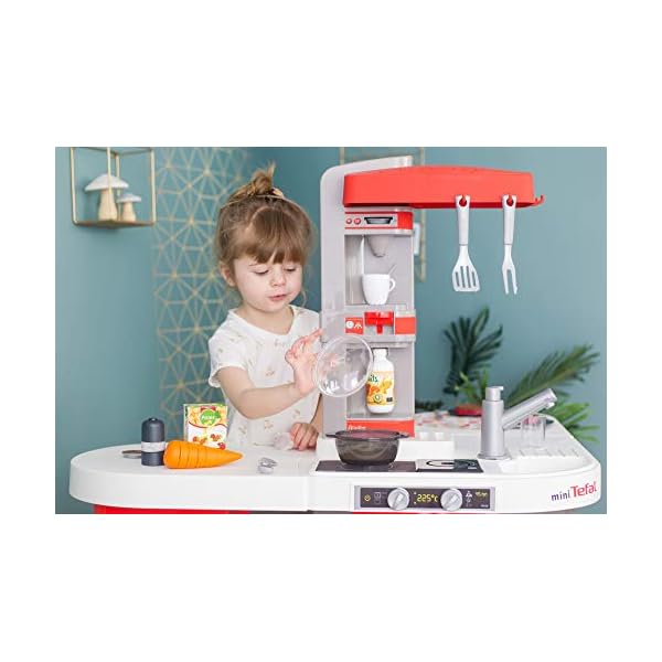 Smoby - Tefal Studio Bubble XXL Küche – Küche in extravaganter Winkelform, mit Sound, für Kinder ab 3 Jahren, mit viel… – Bild 7