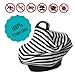 Nursing Breastfeeding Cover Scarf - Baby car seat Canopy Multi-Use Stretchy, BONUS Pillow case and eBook, carseat covers Universal Fit Best Baby Shower Gift