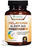 Melatonin Sleep Aid, Fast Dissolve Tablets, Sleeping Pills 3mg - Easy to Take, Faster Absorption, Made in USA, Natural Sleeping Aid Supplement - Fall Asleep Faster, Stay Asleep Longer - 60 Tablets