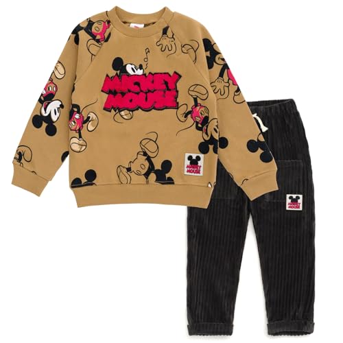 Disney Winnie the Pooh Mickey Mouse Fleece Sweatshirt and Pants Outfit Set Newborn to Toddler Sizes (Newborn - 5T)