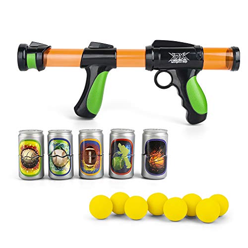 The Great Fun Foam Ball Shooter with Eight EVA Soft Foam Balls, Plastic Air Power Popper Shooting Toy Gun for Kids (Large)