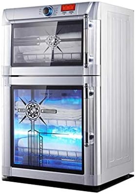 Disinfection Cabinet Large Capacity UV Disinfection Cabinet Beauty Salon Household And Commercial Vertical Cabinet (Color : Silver, Size : 43 * 37 * 70.5cm)